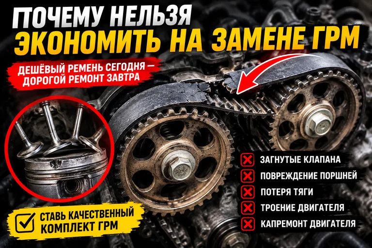 Почему нельзя экономить на замене ГРМ