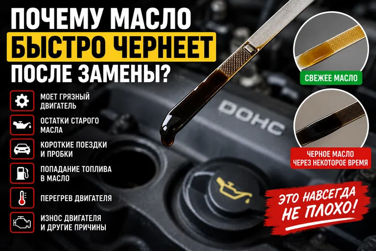 Почему масло быстро чернеет после замены