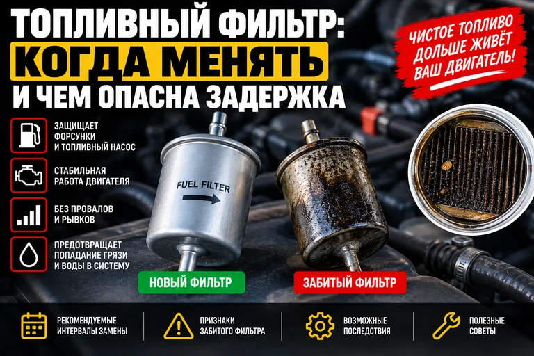 Топливный фильтр: когда менять и чем опасна задержка